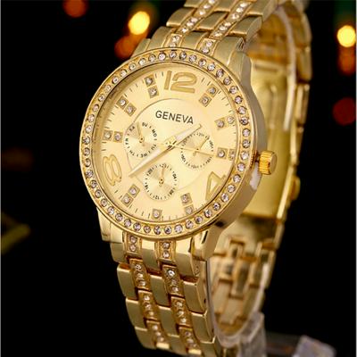 Gold Plating Luxury Business High Quality Waterproof Men Quartz Watch 