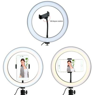 XWJ-1810A 10.23 Inch LED Ring Light Dimmable Light Kit with Tripod Stand for Video Filming Makeup