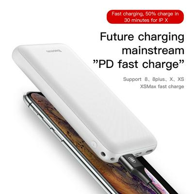 Baseus CW-YMS 15W 3A 20000mah Power Bank USB PD Fast Charging + Dual QC3.0 Quick Charger Powerbank For iPhone Xs Max XR Samsung S10  MacBook