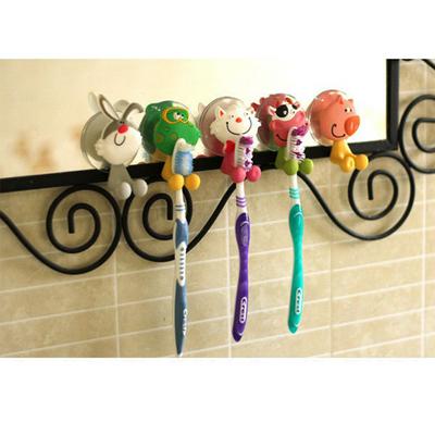 Creative Cute Cartoon Animal Family Service Strong Sucker Toothbrush Holder 