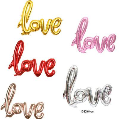 Shiny Love Balloon Romantic Wedding Bridal Shower Aluminum Foil Balloon