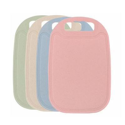 2 pcs Mini Degradable Wheat Straw Cutting Board Kitchen Fruit Chopping Blocks
