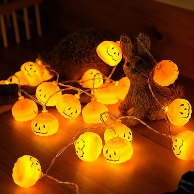 Halloween Pumpkin String Lights Decorative LED Fairy Lights for Patio, Garden, Yard