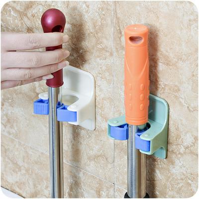 3Pcs/lot Home Clip Mop Hooks No Trace Mop Holder Bathroom Rack Bathroom Mop Broom Holder Storage Rack