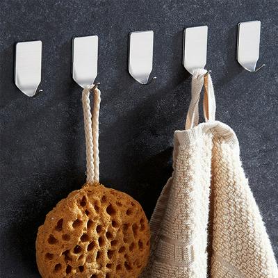 8 Pieces 304 Strong Non-marking Adhesive Drill-free Stainless Steel U-hook