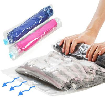 1pc Space Saver Hand Rolling Clothing Compressed Travel Vacuum Storage Bag for Blanket Quilt Clothes