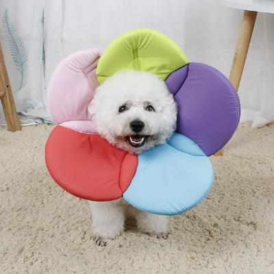 Elizabeth Protective Circle Soft Cloth Anti-licking Ointment Ring Pet Flower Headgear Collars
