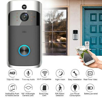 WiFi Smart Wireless Security Doorbell HD 720P Visual Intercom Recording Video Remote Control Home Monitoring Night Vision Camera 