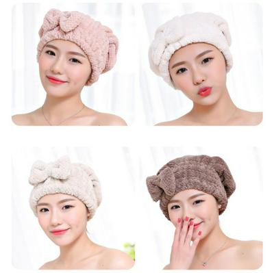 Rosette Pineapple Grid Thickened Quick Dry Water Absorption Microfiber Soft Hair Dry Cap Comfortable Cute Swim Beach Bath Towel for Short / Long Hair 