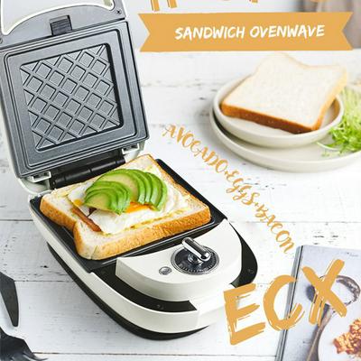 ECX Sandwich Machine Breakfast Bread Timing Automatic Power Off Household Dormitory Small Waffle Machine  