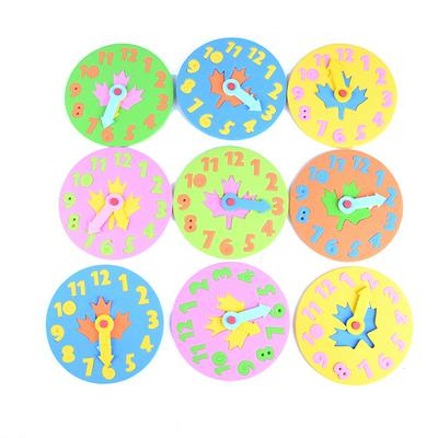 1 Pcs Kids DIY EVA Clock Learning Education Fun Jigsaw Puzzle Game Toy Gifts for Children Baby 3-6 Years Old