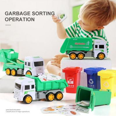 Trash Can Classification Toy Car Baby Puzzle Early Education Card Learning Classification Environmental Protection Car Set