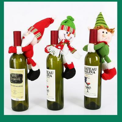 Christmas Decorations Santa Snowman Hold Wine Set Champagne Bottle Set Bar Restaurant Decoration Embrace to Bottle 