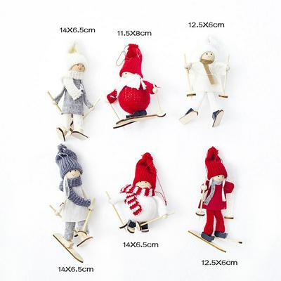 Creative Kawaii Christmas Angel Girl Ski Pendant Christmas Tree Decoration For Home Xmas Cute Doll Party Decoration Kids Gift