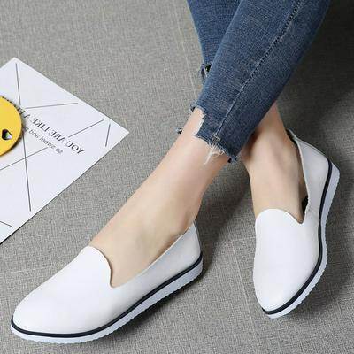 2018 Summer New Women Ballet Flats Shoes Real Leather Slip on ladies Shallow Moccasins Casual Shoes for Female's Oxford Shoes