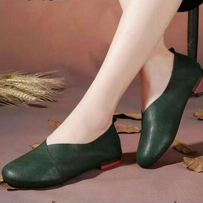 Springtime New Style Versatile and Comfortable Literary Vintage Women's Shoes Round Head Flat Shoes for Women's Oxford Shoes