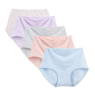 5pcs/pack Women's Cotton Underwear Classic Soft Panties Lifting Hips