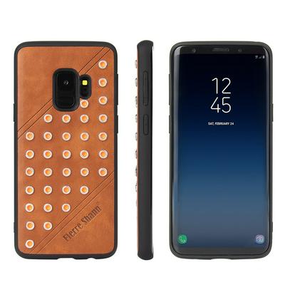 Drop Protection with Starry Oil Wax Pattern PU Leather Coated PC Back Cover Phone Case for Samsung Galaxy S9