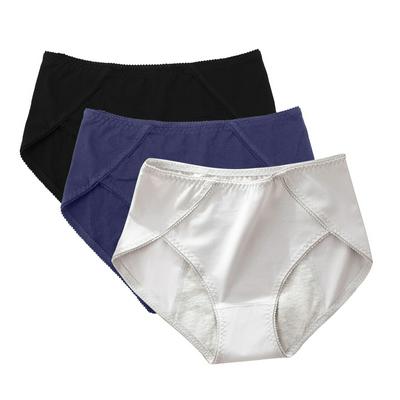 3pcs/set Women's Basic Cotton Panties Plain Hipster Underwear