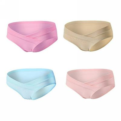 4Pcs Cotton U-Shaped Low Waist Maternity Pregnant Women Underwear Maternity Panties Pregnancy Briefs  