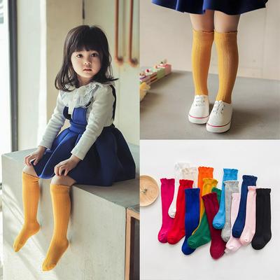 Children Socks Hosiery Kids Age 1-10 Years Old Cotton Meias Loose Heap Knee Stocking