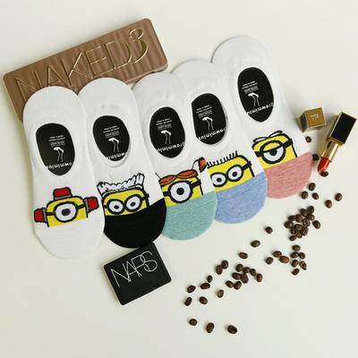 Women's Cotton Boat Socks with Non-slip Silicone Tab