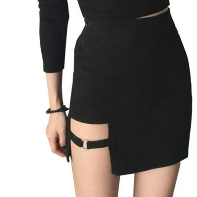 Women's Sexy Asymmetrical High Waist Slim Fit Mini Bodycon Skirt 