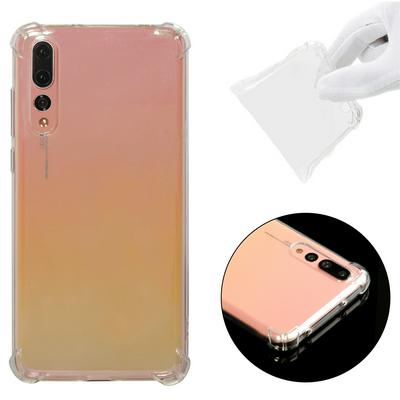 Shockproof Anti-Scratch Transparent Soft TPU Back Cover Protective Case for Huawei P20 Pro / P20 Plus
