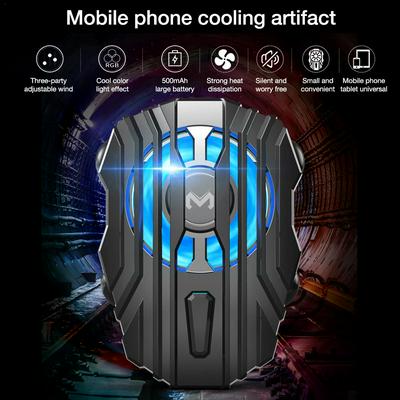 Powerful Cooling Fan for Mobile Phone, Portable Electric Fan with LED for Playing PUBG and AoV