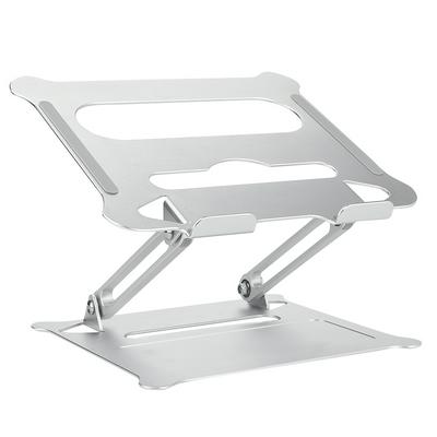 Aluminium Laptop Holder Adjustable Notebook Stand Riser Holder Computer For 10-15.6 Inch Laptops Silver