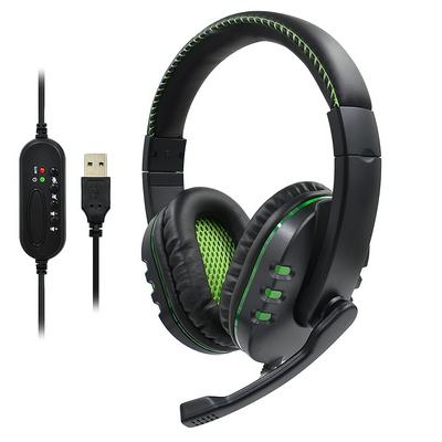 Game USB Wired Headsets Microphone Headphones Xbox One PS4 PC Nintendo Switch LED Earmuffs