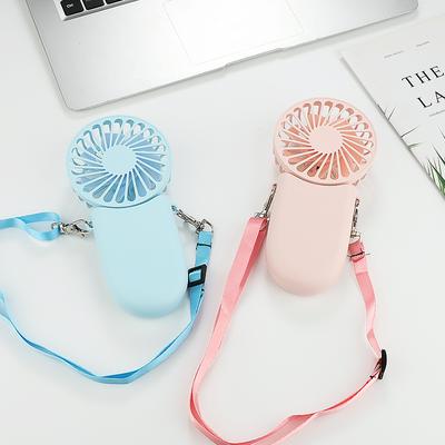 F3 1200mAh Portable 3 Gears USB Rechargeable Electric Mute Super Battery Life Hand Held Desktop Hands-Free Neck Hanging Mini Fan 