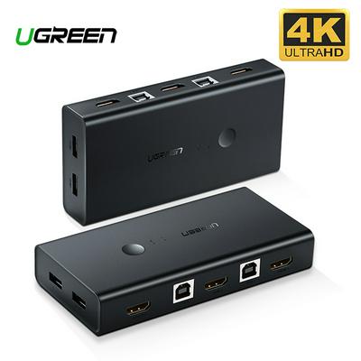 Ugreen 4K HDMI Switcher Box VGA to KVM Switch Splitter Sharing Monitor Printer Keyboard Mouse