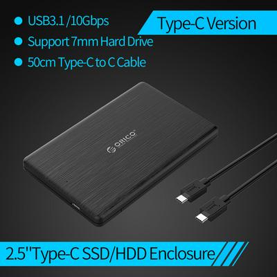 ORICO 2578C3-G2 2.5 inch SATA HDD to USB3.1 Gen2 Type-C SSD Adapter USB-C Hard Disk External HDD Case