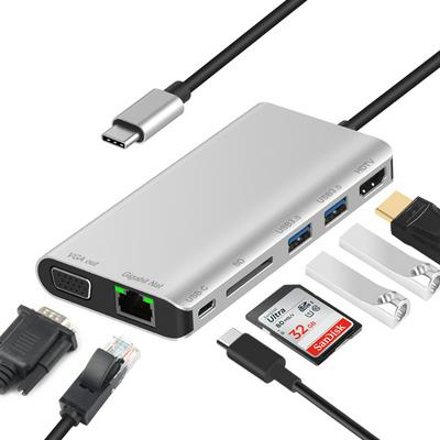 Onten USB Type-C Hub 7 in 1 Dock Station Multi-function Adapter for Macbook, Windows