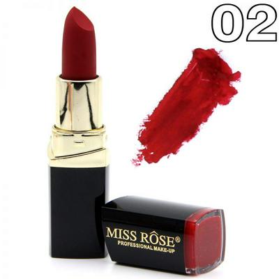 Miss Rose Square Tube Shaped Waterproof Long Lasting Professional Makeup Velvet Sexy Matte Nude Lipstick 