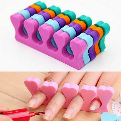 10 Pcs Love Shaped Popular High Elastic EVA Soft Foam Sponge Toe Separators Dividers Nail Art Manicure Pedicure Nail Gel Tools