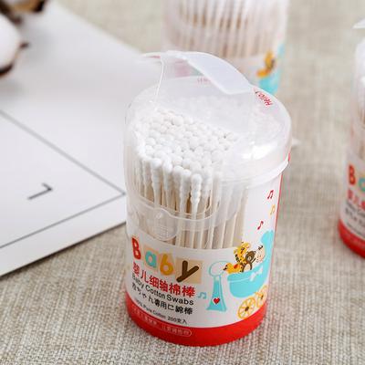 Box of 200pcs Baby Special Cotton Swabs Multi-purpose Thin Head Spiral Cleaning Cotton Stick