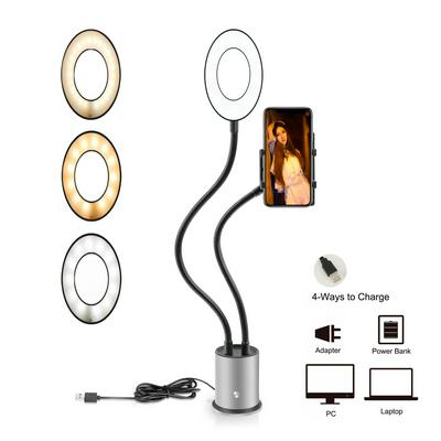 Selfie Ring Light with Phone Holder Flexible LED Ring Light for Makeup Live Streaming