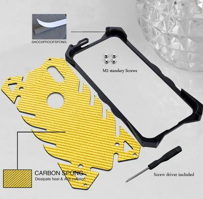 Luxury 3D Vulcan Series Armor Anti-Scratch Hard Aluminum Metal Bumper Full Protective Back Cover Case for Vivo Y3/Vivo Y17