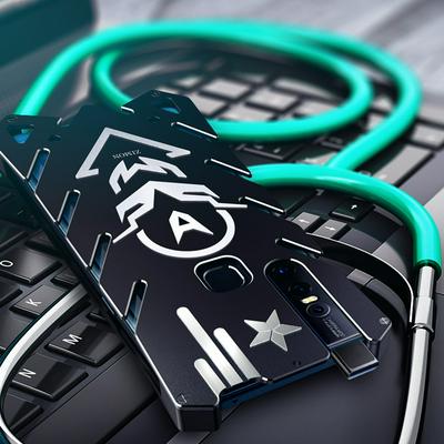 Luxury 3D Vulcan Series Armor Anti-Scratch Hard Aluminum Metal Bumper Full Protective Back Cover Case for vivo S1