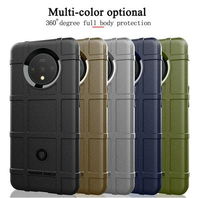 Anti-Fingerprint Anti-Slip Airbag Anti-Drop Heavy Armor Rugged Shield Matte TPU Back Cover Case for OnePlus 7T