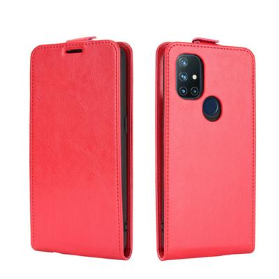 R64 Pattern Single Folded Edge Vertical Flip Folio Scratch Resistant PU Leather Wallet Phone Case for OnePlus Nord N10 5G