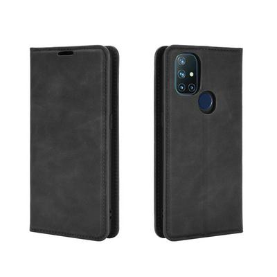 Solid Color Skin Feeling Magnetic Attraction Shockproof PU Leather + Soft TPU Wallet Case with Card Slot and Stand for OnePlus Nord N10 5G