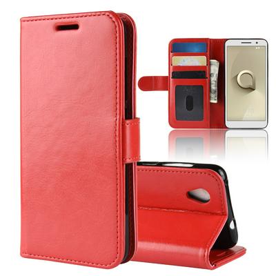 R64 Pattern Single Fold Edge Side Flip Shockproof PU Leather + Soft TPU Card Slots with Picture Frame and Stand Wallet Protective Case for Vodafone Smart E9