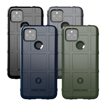 Rugged Shield Frosted Four Corners Airbag Design Non-Slip Soft TPU Back Cover Case for Google Pixel 5 XL