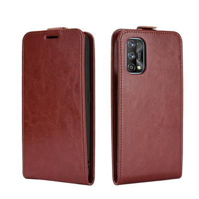 R64 Pattern Single Folded Edge Up and Down Flip Scratch Resistant PU Leather Wallet Phone Case for Realme 7 Pro