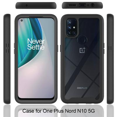 3 in 1 Card PC + TPU Shockproof Case for OnePlus Nord N10 5G Soft Frame Back Cover