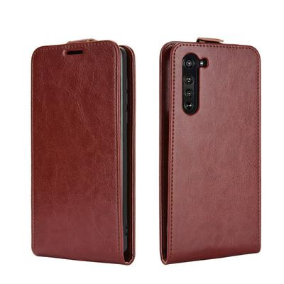 R64 Pattern Single Folded Edge Up and Down Flip Scratch Resistant PU Leather Wallet Phone Case for Motorola Edge