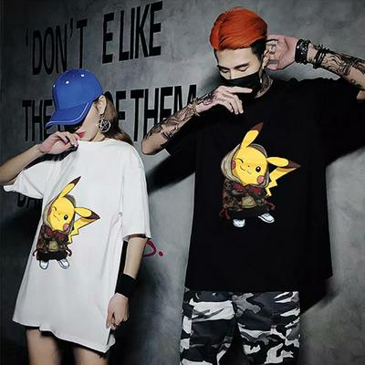 His and Hers Loose T-shirt Crewneck and Short Sleeves